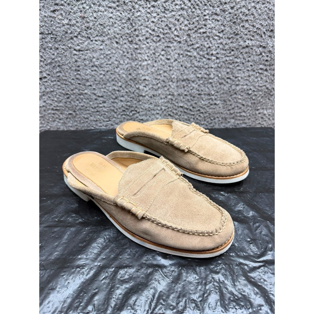 G.H. Bass Weejuns Larson Suede EVA Slides Loafers Desert Sand Mens Size 10.5D US